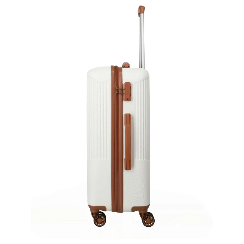 Travelite Bali - 4-Rollen-Trolley M 67 cm (weiß/cognac)