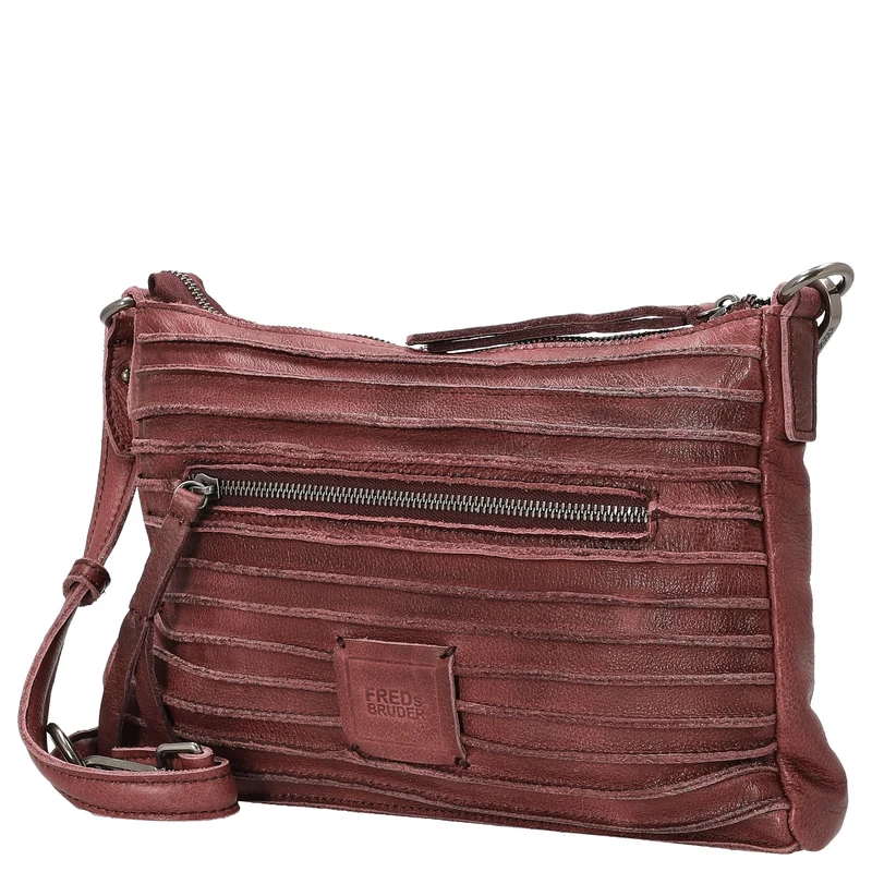 FREDsBRUDER Riffel Crossbag - Umhängetasche 27 cm (barolo red)