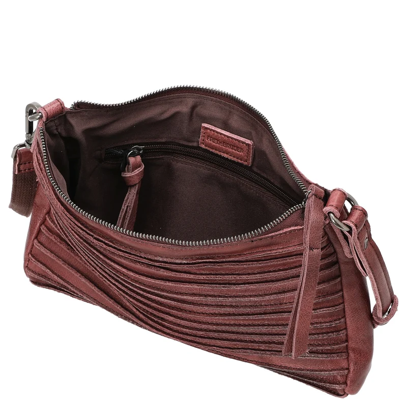 FREDsBRUDER Riffel Crossbag - Umhängetasche 27 cm (barolo red)