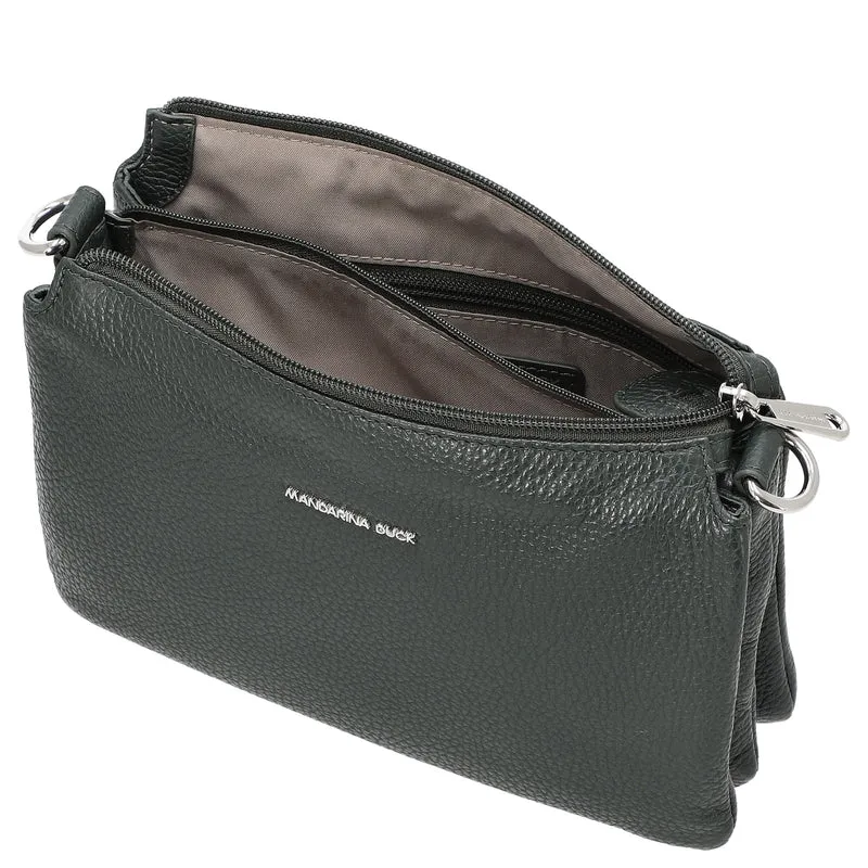 Mandarina Duck Mellow Leather Pochette - Umhängetasche 23 cm (pine green)