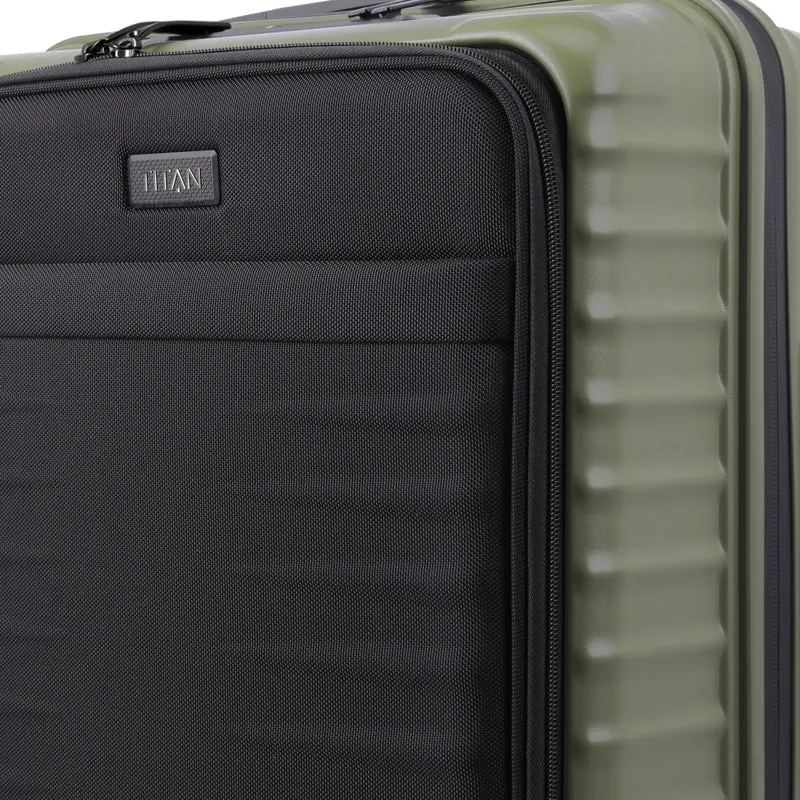 TITAN UPGRADE - 4-Rollen-Kabinentrolley S 55/23 cm mit Vortasche (forest green)