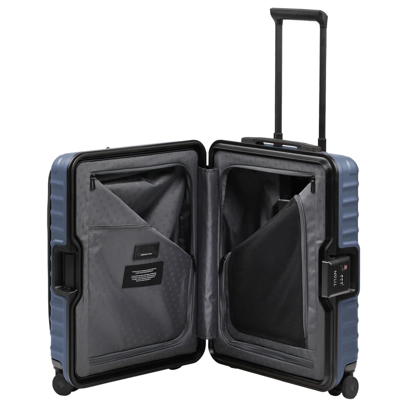 TITAN OVERSEAS - 4-Rollen-Kabinentrolley S 55/23cm mit Vortasche (midnight blue)