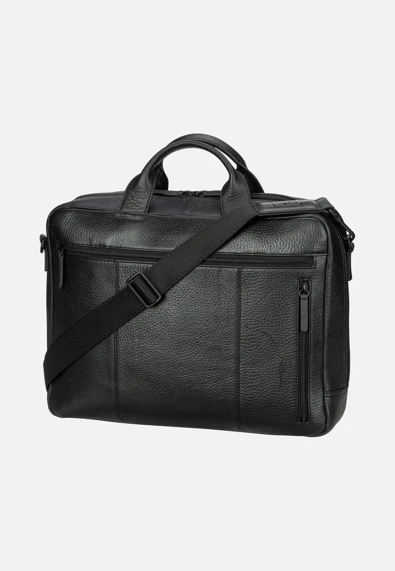 Stockholm Business Bag M 1 Comp Black - Aktentasche