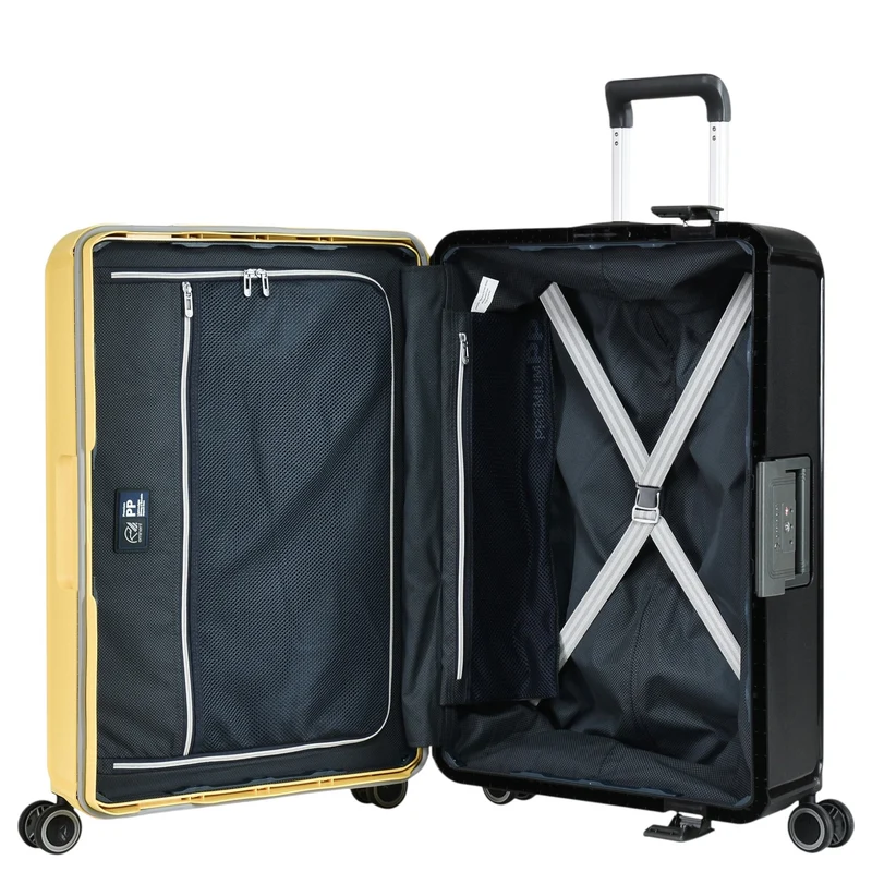 Eminent VERTICA - 4-Rollen-Trolley 68 cm (schwarz/gelb)