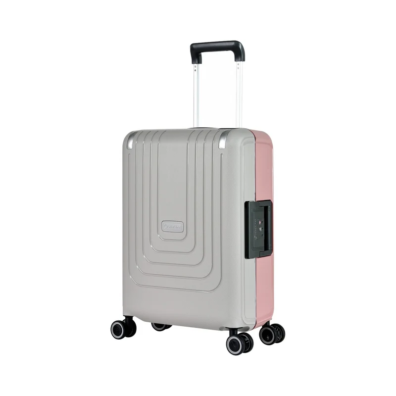 Eminent VERTICA - 4-Rollen-Kabinentrolley 55 cm (grau/rosa)