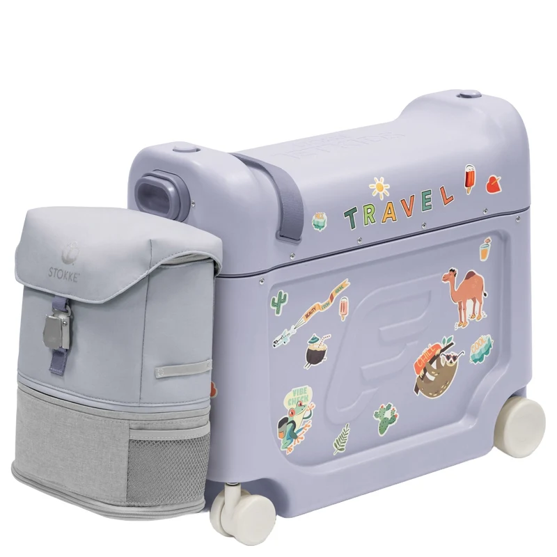 Stokke® JetKids™ Reiseset BedBox 46 cm Set 2 tlg. - 4-Rollen-Kabinentrolley (arctic blue)