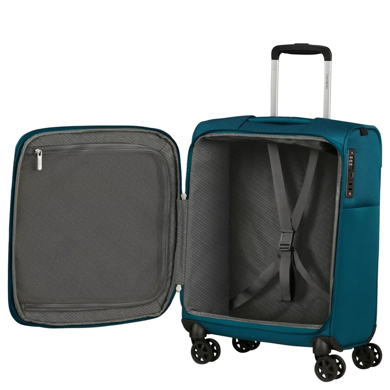 Samsonite Base Breeze - 4-Rollen-Kabinentrolley 55 cm erw. (petrol blue)