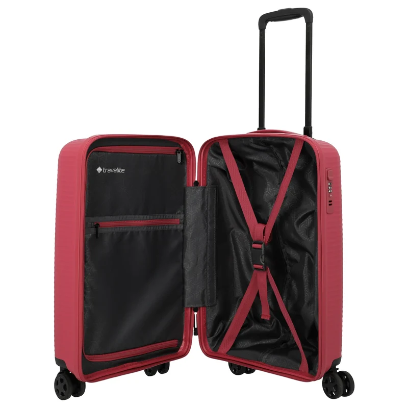 Travelite Air Stripe - 4-Rollen-Kabinentrolley Slim 55 cm (red)