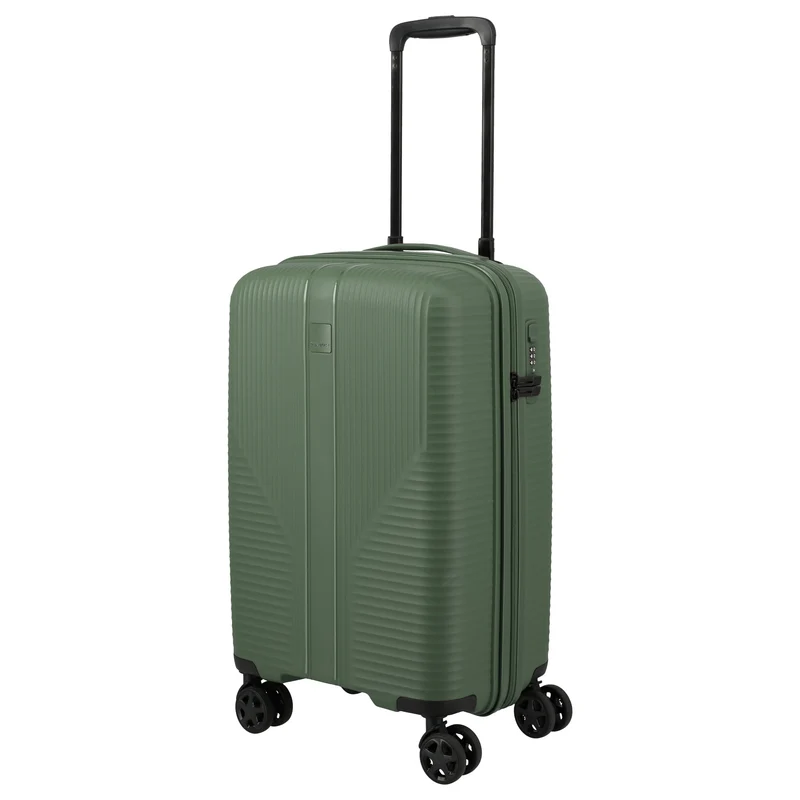 Travelite Air Stripe - 4-Rollen-Kabinentrolley Slim 55 cm (green)