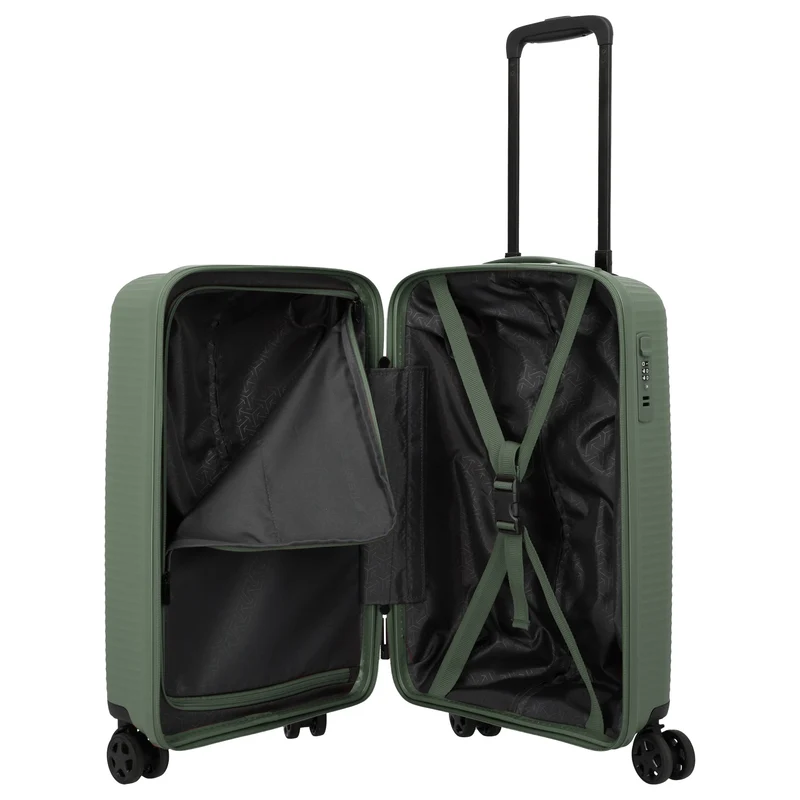 Travelite Air Stripe - 4-Rollen-Kabinentrolley Slim 55 cm (green)