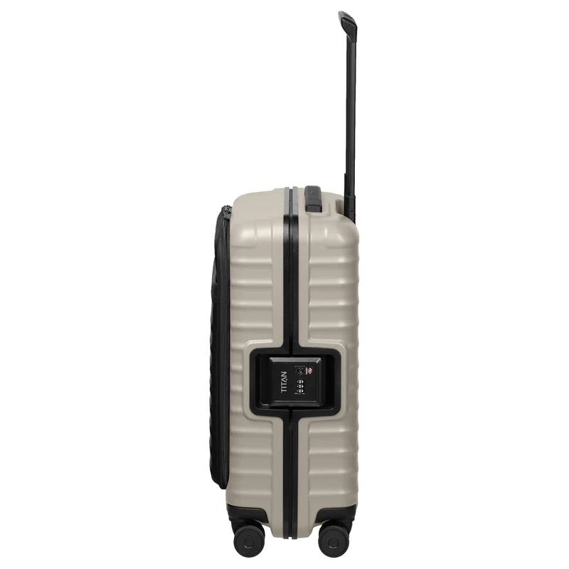 TITAN OVERSEAS - 4-Rollen-Kabinentrolley S 55/23cm mit Vortasche (moonstone grey, 55 cm (Vortasche))