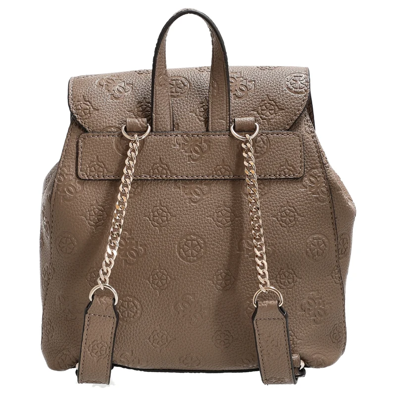 Guess Cresidia II SML - Rucksack (dark taupe logo)