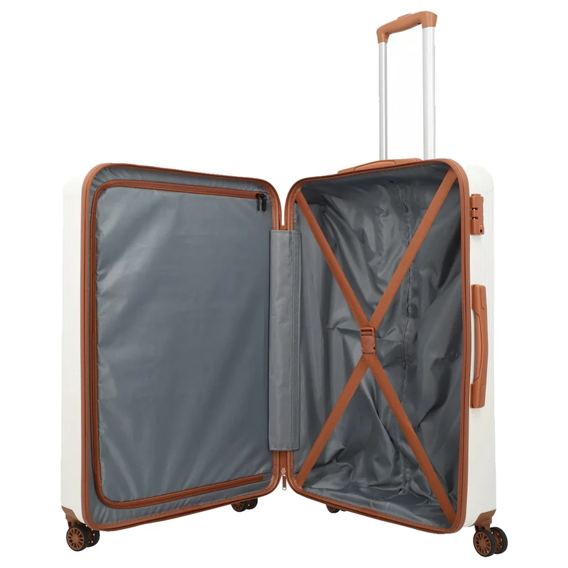 Travelite Bali - 4-Rollen-Trolley L 77 cm (weiß/cognac)