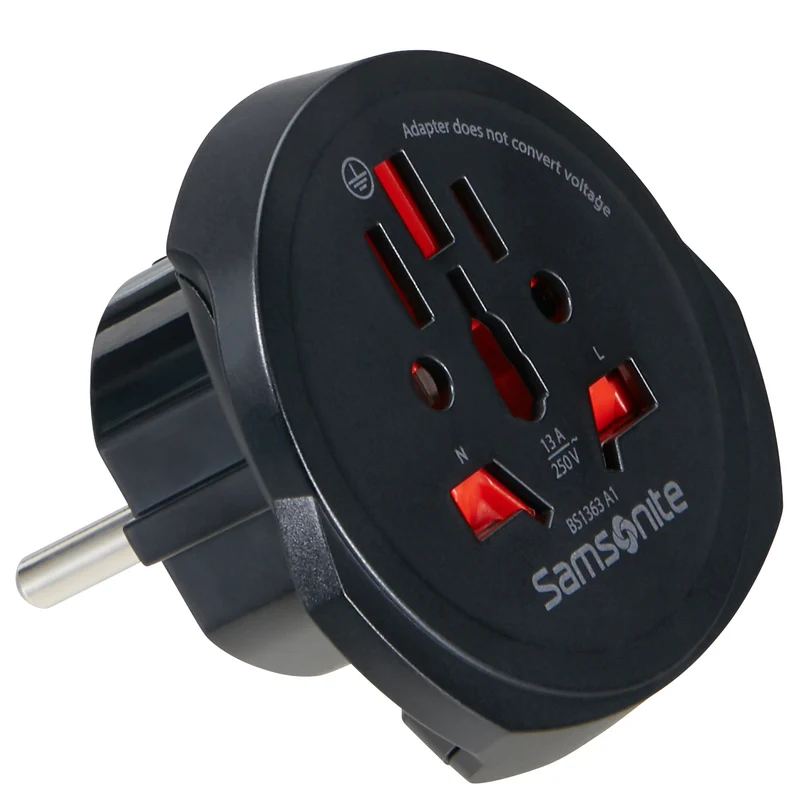 Samsonite World to Europe Adaptor - Reiseadapter (schwarz)