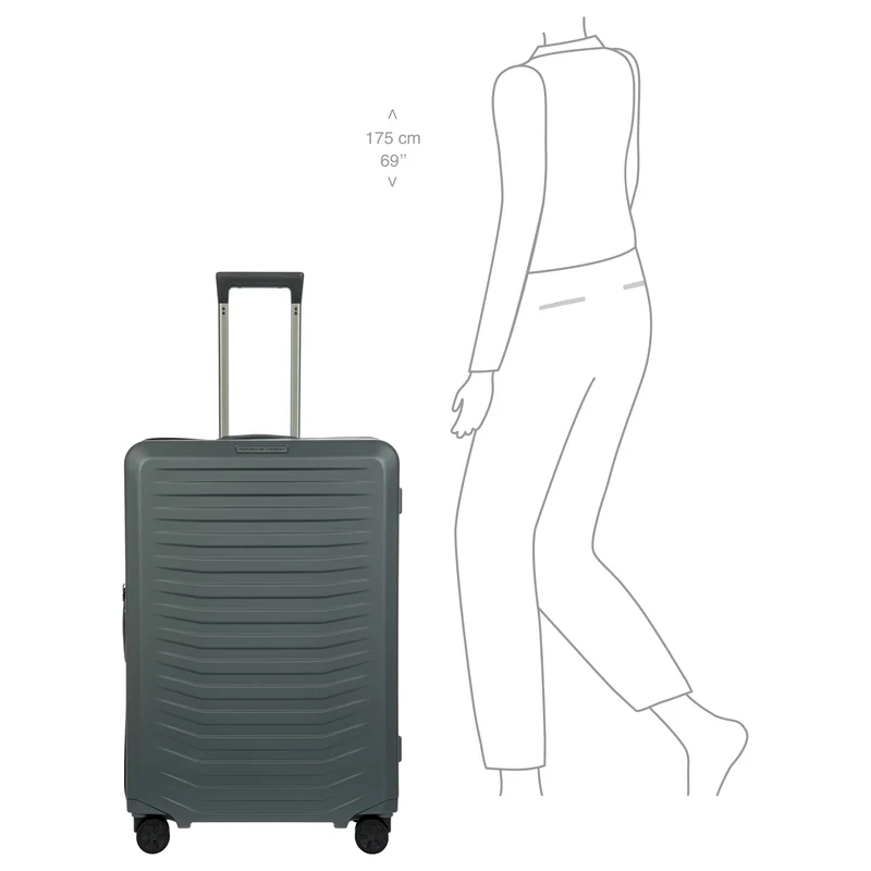Porsche Design Roadster Hardcase - 4-Rollen-Trolley L 75 cm erw. (grey matt)