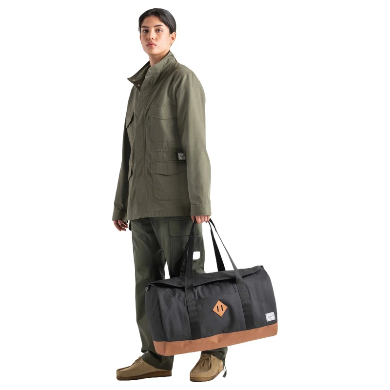Herschel Heritage Duffle - Reisetasche 52 cm (black/saddle brown)