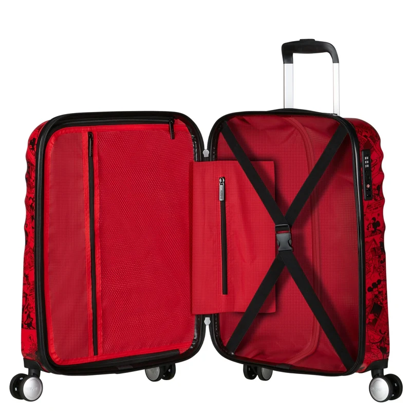 American Tourister Wavebreaker Disney - 4-Rollen-Kabinentrolley 55 cm (rot)