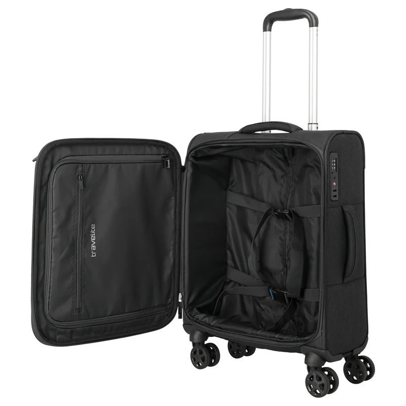 Travelite Kick Off - 4-Rollen-Kabinentrolley S 55 cm (black)