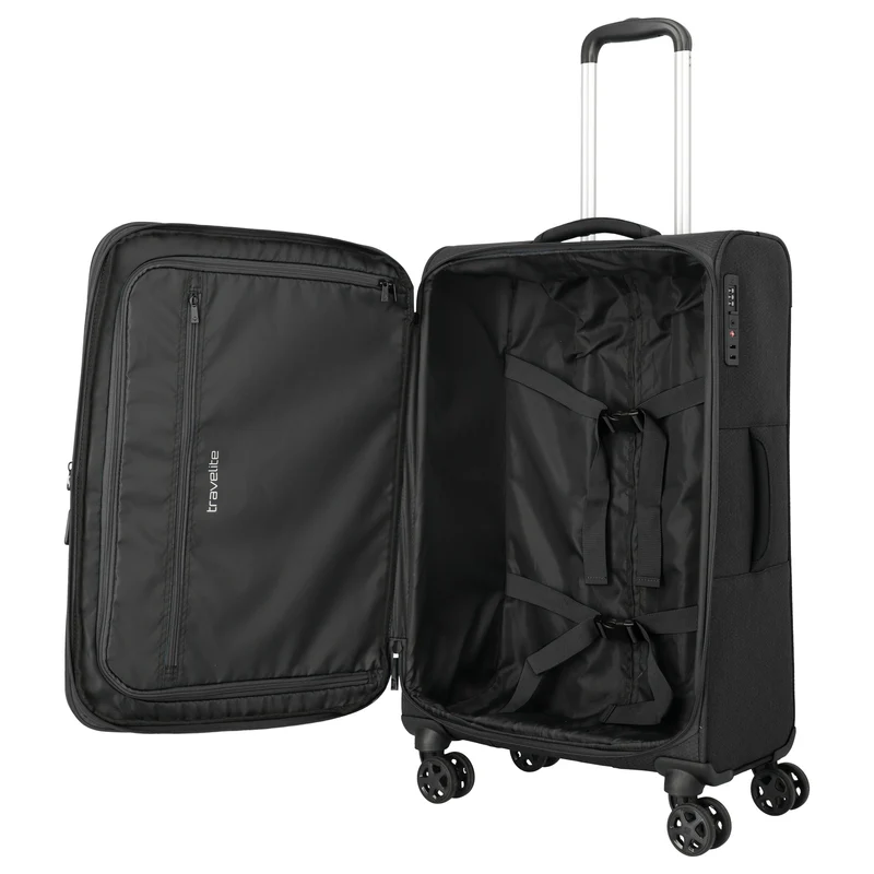 Travelite Kick Off - 4-Rollen-Trolley Set 3tlg. (black)