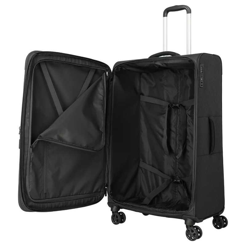 Travelite Kick Off - 4-Rollen-Trolley L 78 cm erw. (black)