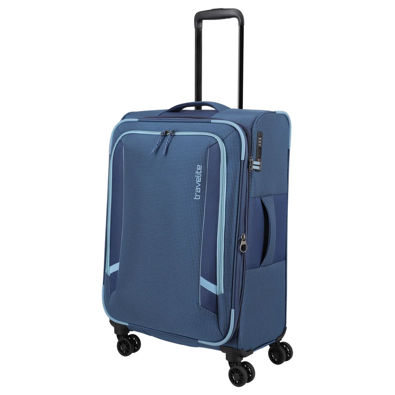 Travelite Corsiica - 4-Rollen-Trolley Set 4tlg. erw. (blue)