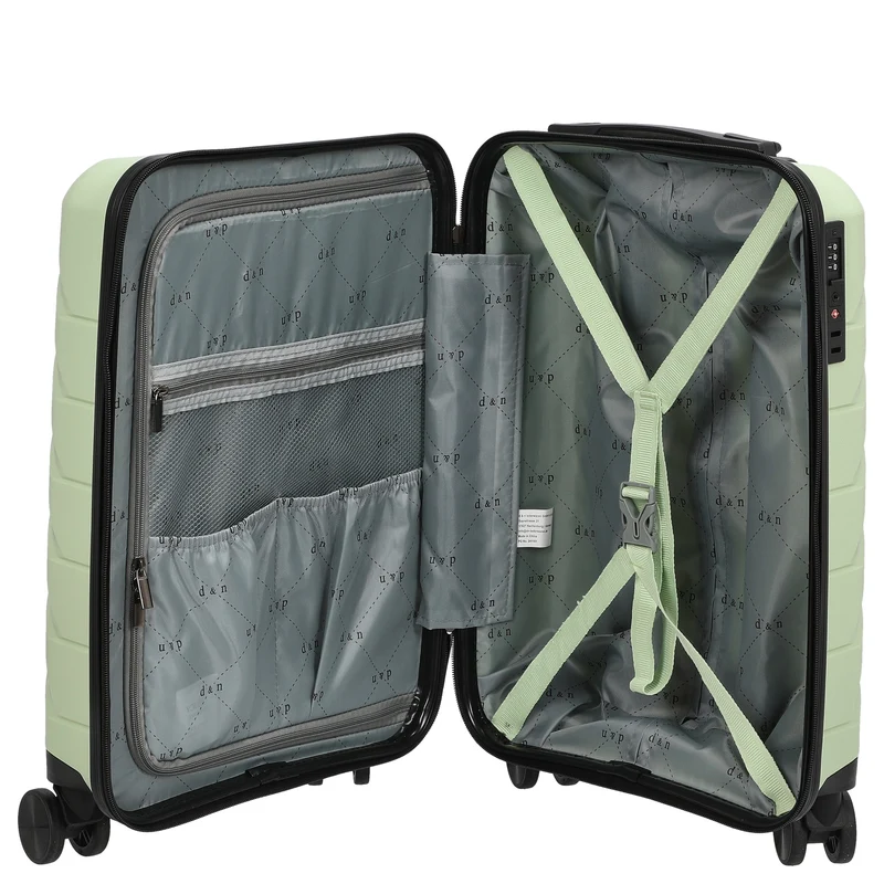 D&N Travel Line 4100 - 4-Rollen-Kabinentrolley S 54 cm (lime green)