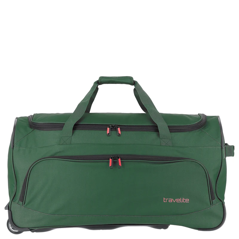 Travelite Basics Fresh - Rollenreisetasche 89L 71 cm (dunkelgrün)
