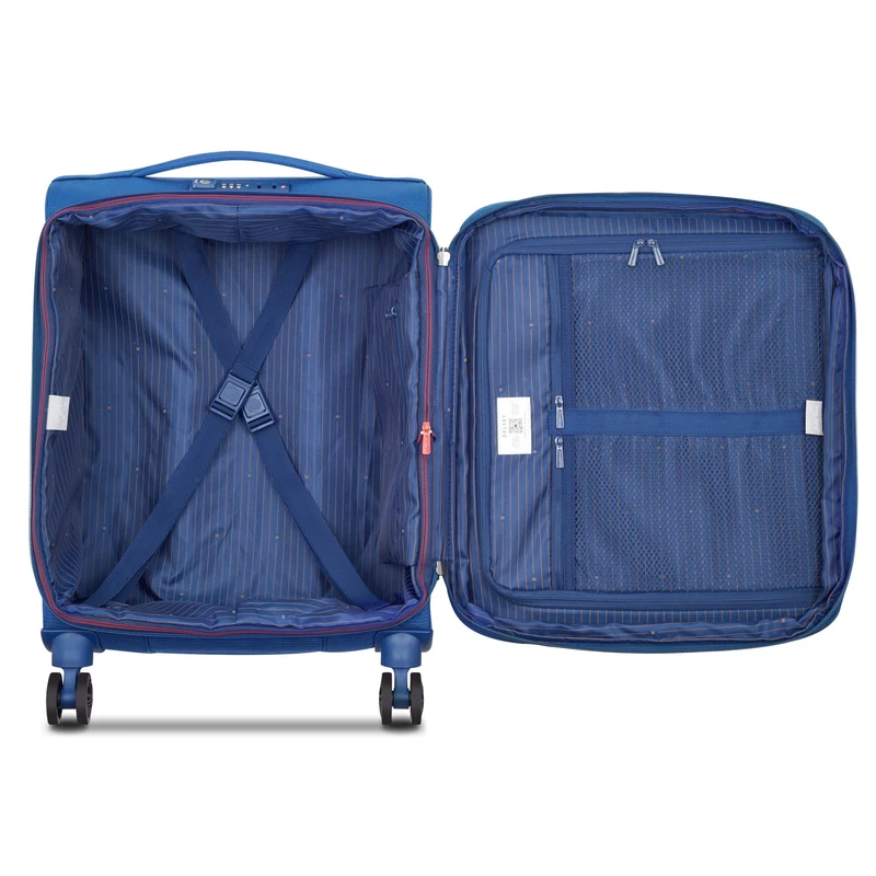 Delsey Paris Montmartre Air 2.0 - 4-Rollen-Kabinentrolley Slim Line S 55 cm (Farbe: blau)