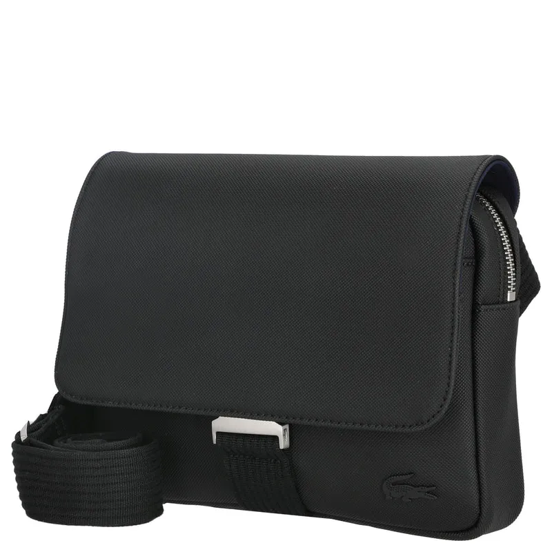 Lacoste Men's Classic Messenger - Umhängetasche 25 cm (black)
