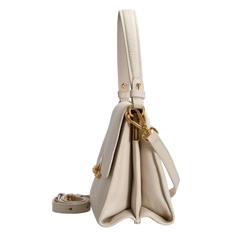Coccinelle Binxie - Schultertasche 23 cm (lambskin white)