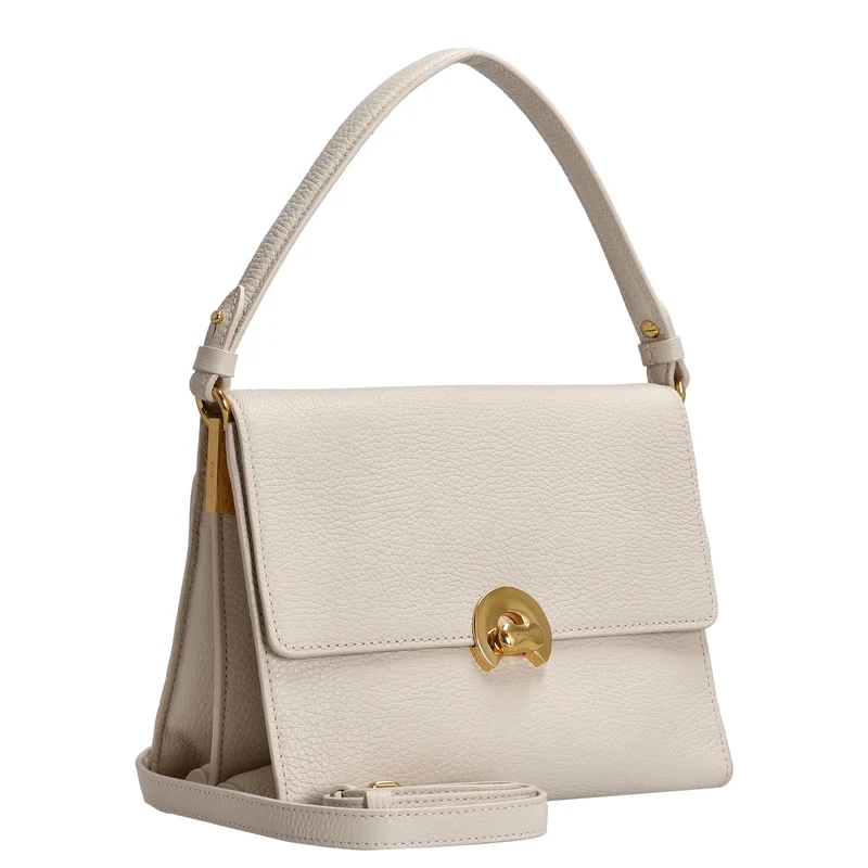 Coccinelle Binxie - Schultertasche 23 cm (lambskin white)