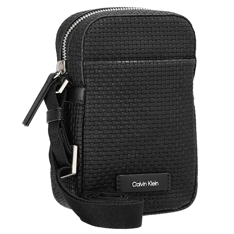 Calvin Klein Embossed Wovan - Umhängetasche 17 cm (black)
