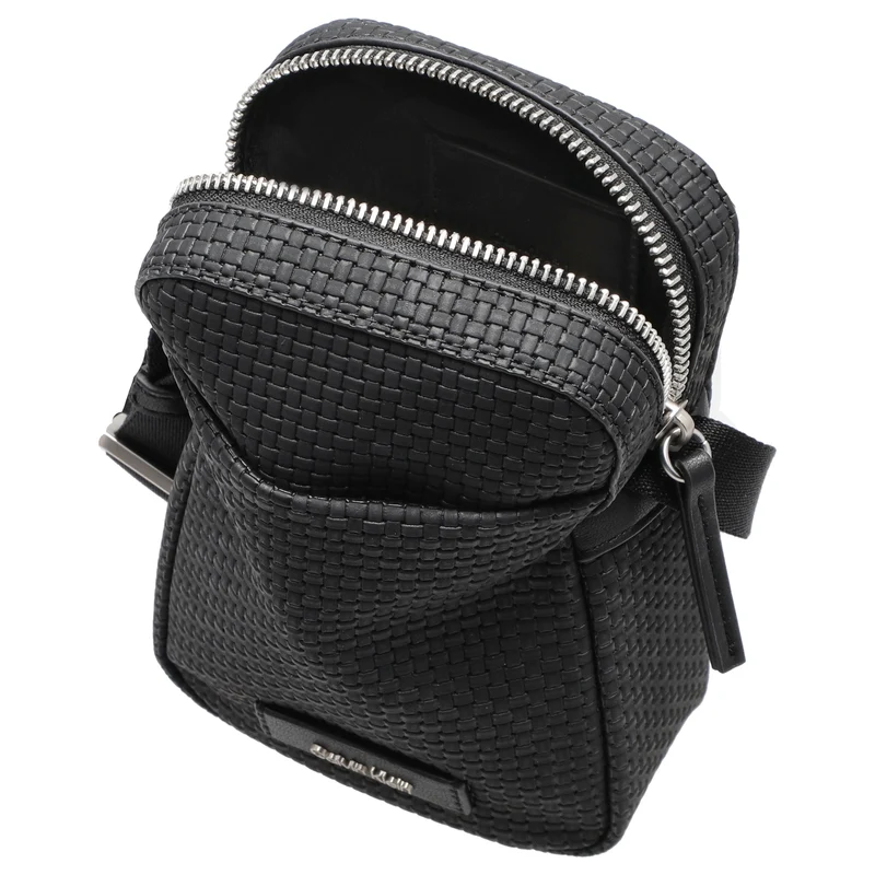 Calvin Klein Embossed Wovan - Umhängetasche 17 cm (black)