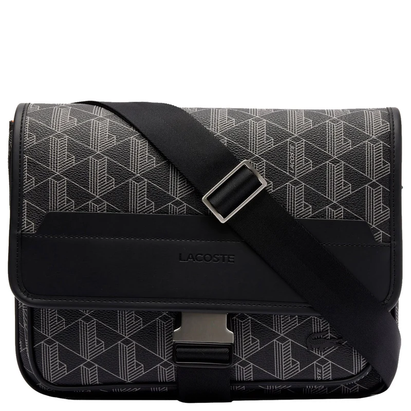 Lacoste The Blend Messenger - Umhängetasche L 29 cm (monogram noir gris)