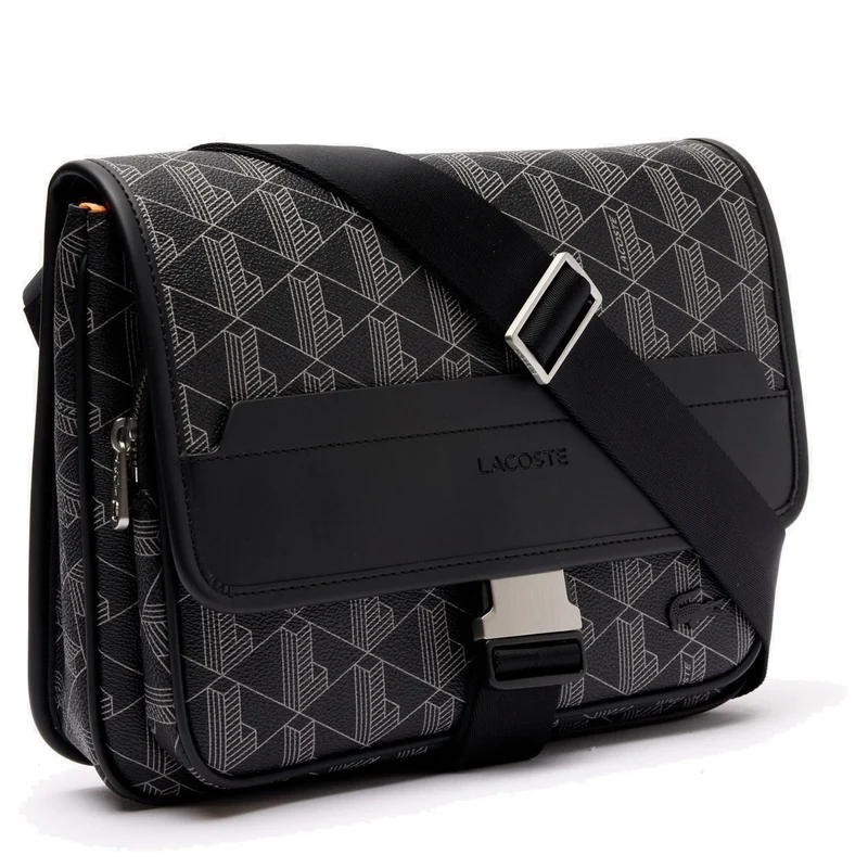 Lacoste The Blend Messenger - Umhängetasche L 29 cm (monogram noir gris)