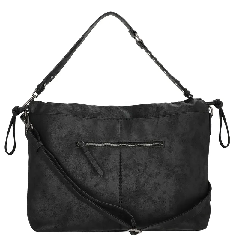 FREDsBRUDER Rebel At Heart Squeezy Hobo - Schultertasche 49 cm (black)
