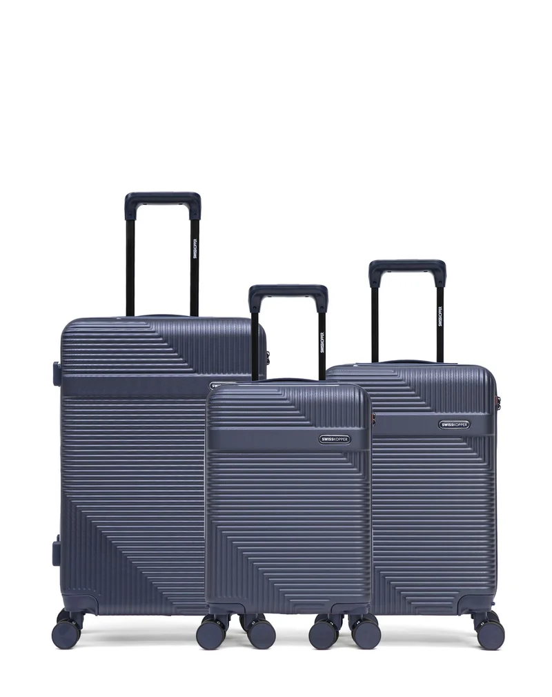 3er-Pack Hartschalenkoffer: Mittelgroßer Koffer, Handgepäck und Handgepäck XS WOHLEN