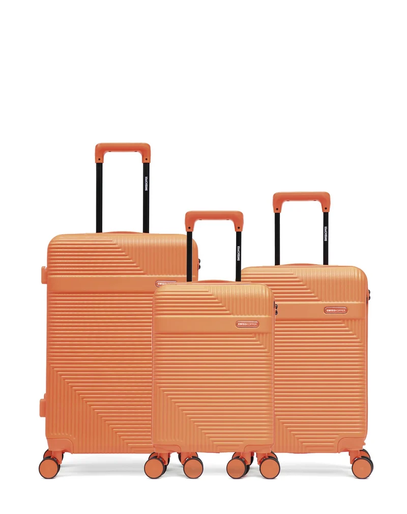 3er-Pack Hartschalenkoffer: Mittelgroßer Koffer, Handgepäck und Handgepäck XS WOHLEN