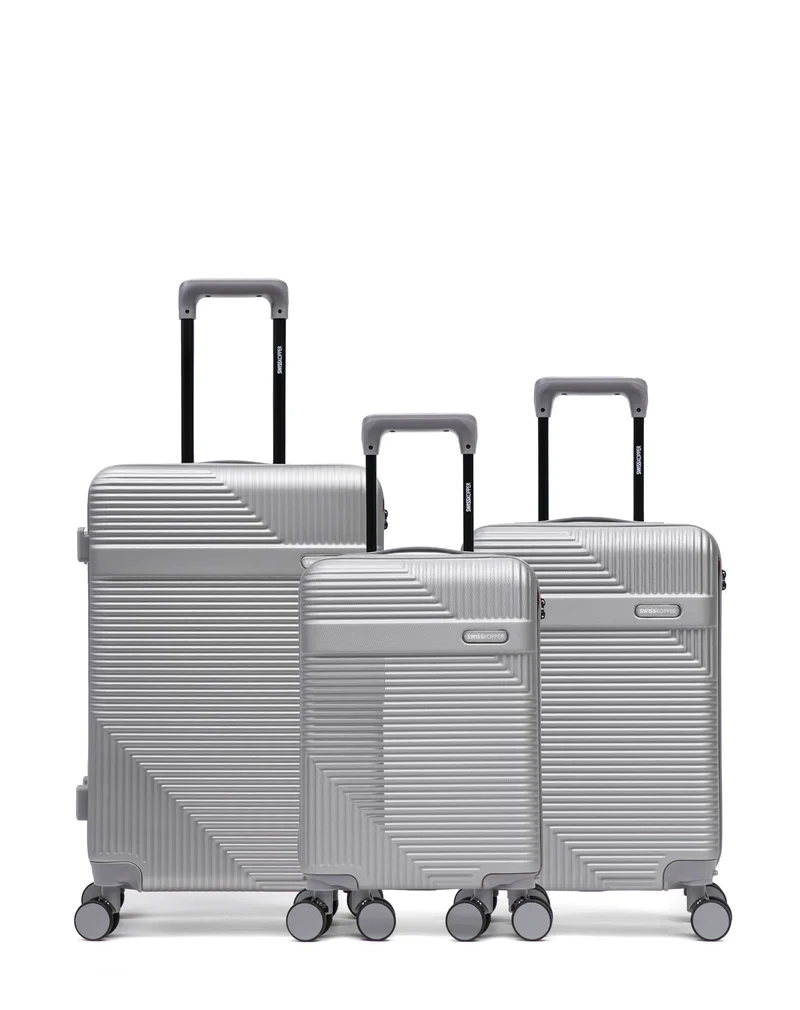 3er-Pack Hartschalenkoffer: Mittelgroßer Koffer, Handgepäck und Handgepäck XS WOHLEN