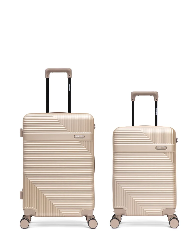 2er-Pack Hartschalenkoffer: Mittelgroßer Koffer und Handgepäck WOHLEN