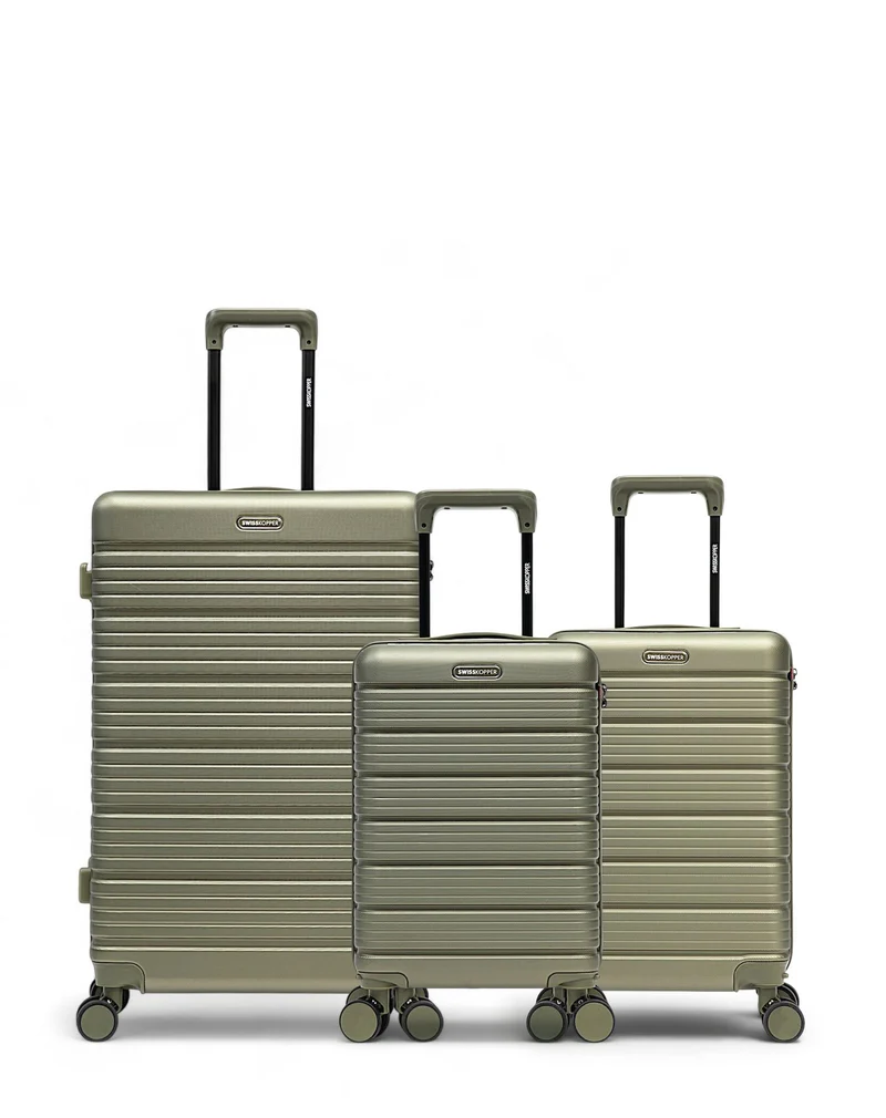 3er-Pack Hartschalenkoffer: Großer Koffer, Handgepäck und Handgepäck XS LUGANO