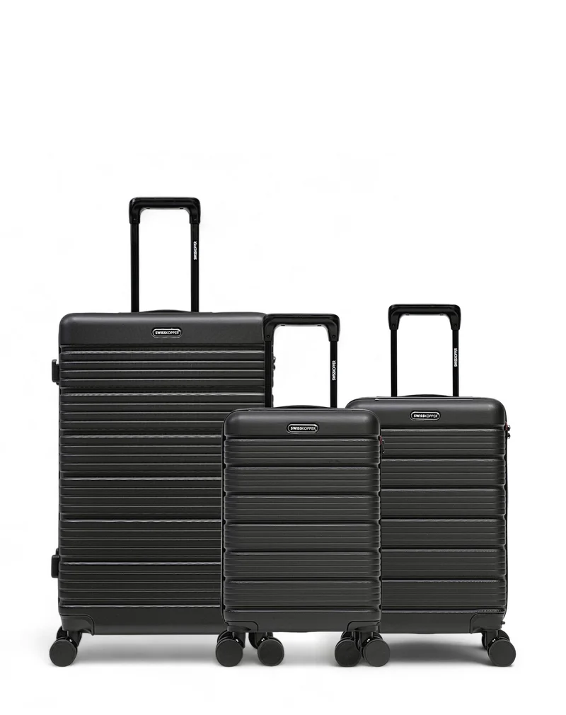 3er-Pack Hartschalenkoffer: Großer Koffer, Handgepäck und Handgepäck XS LUGANO