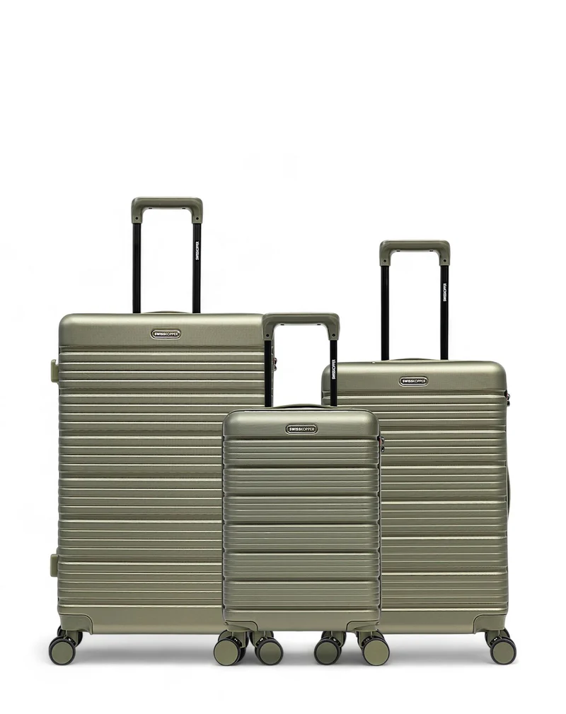 3er-Pack Hartschalenkoffer: Großer Koffer, mittelgroßer Koffer und Handgepäck XS LUGANO