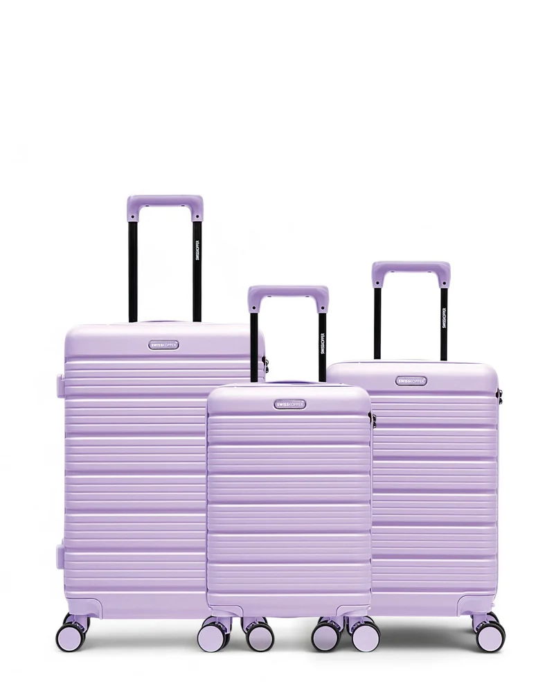 3er-Pack Hartschalenkoffer: Mittelgroßer Koffer, Handgepäck und Handgepäck XS LUGANO