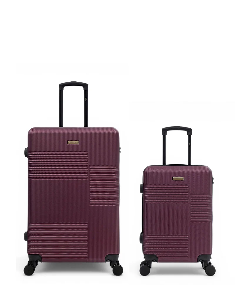 2er-Pack Hartschalenkoffer: Großer Koffer und Handgepäck LIVIA