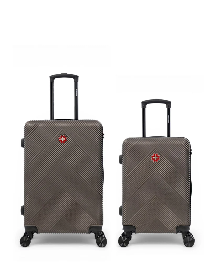 2er-Pack Hartschalenkoffer: Mittelgroßer Koffer und Handgepäck OLTEN