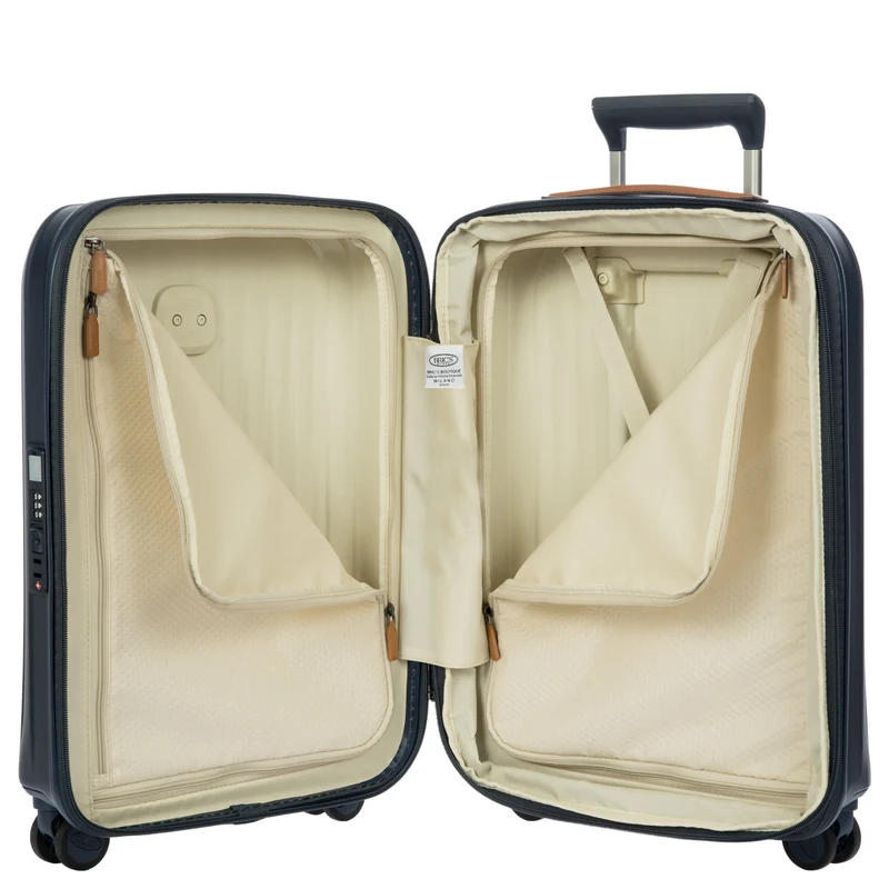 Brics Taormina - 4-Rollen-Kabinentrolley S 55 cm erw. USB (blau)