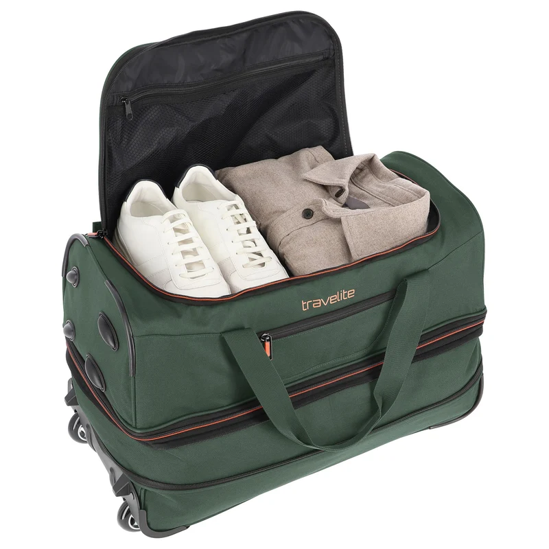 Travelite Basics - Rollenreisetasche 51/64L 55 cm erw. (dunkgrün)