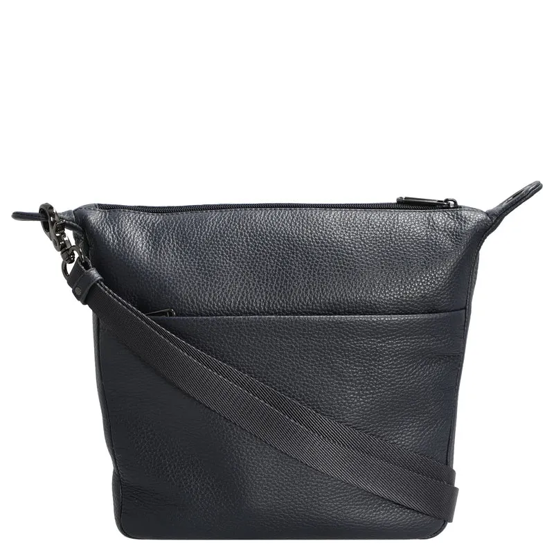 Mandarina Duck Mellow Leather - Schultertasche 28 cm (dress blue)