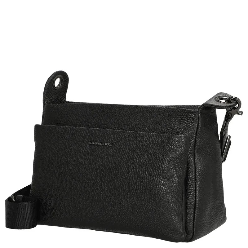 Mandarina Duck Mellow Leather - Umhängetasche 36 cm (nero)